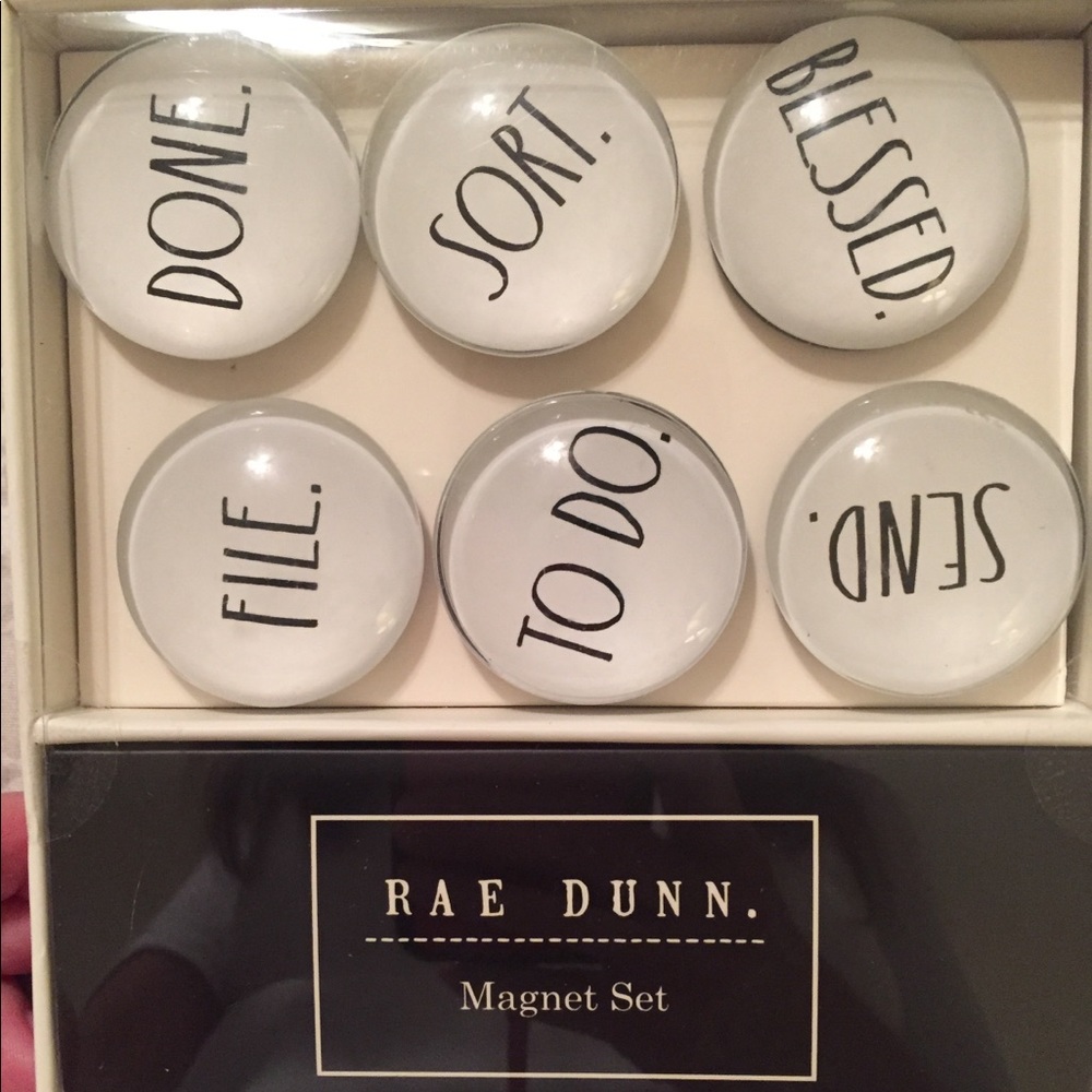 Rae Dunn Set of Six Magnets, NWT